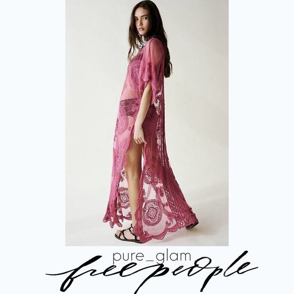 Free People kaftan lace all tous sheer - Picture 4 of 4